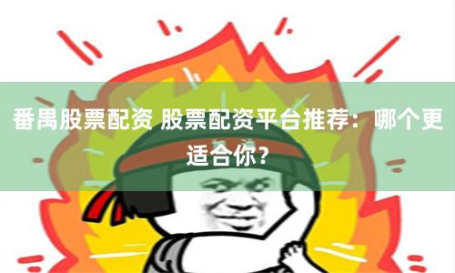 番禺股票配资 股票配资平台推荐：哪个更适合你？